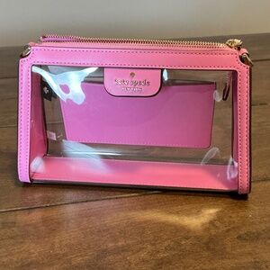 Kate Spade Clear Bubblegum Pink Crossbody